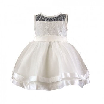 Sevva Lace Honey Christening /Flower Girl Dress in White