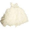  Ivory Sequin Ruffle Princess Flower Girl Dress by Sevva