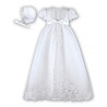 Sarah Louise Bead and Flower Christening Gown and Bonnet Style 165S