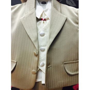 Brown striped 6 piece christening/Wedding suit