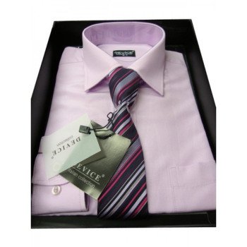 Boys Formal Lilac Suit Shirt with Tie