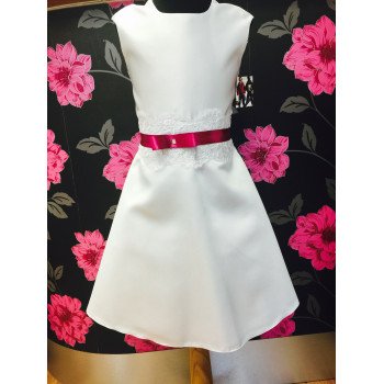 White flower girl dress