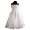Sevva Ivory Shiny Tulle Flower Girl Dress Style H9408