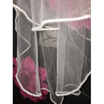 Communion Veil with Diamond Edging by Little People Style 797