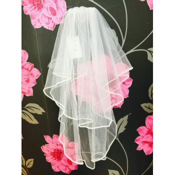 Communion Veil with Diamond Edging by Little People Style 797