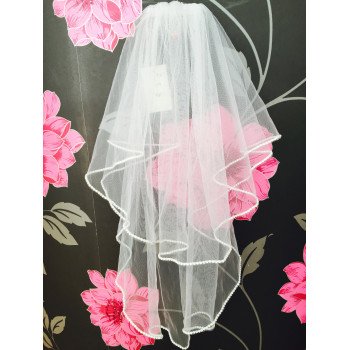Communion Veil with Diamond Edging by Little People Style 797