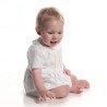 Ivory Short Sleeved Boys Christening Romper by Sarah Louise Style 209SZ