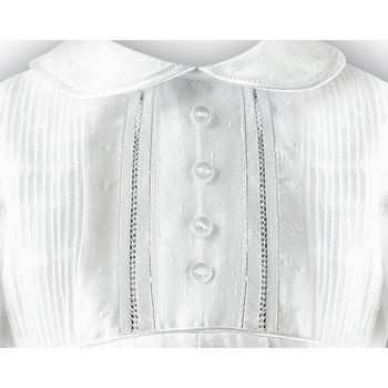 Sarah Louise Ivory Short Sleeved Christening Romper Style 232SZ