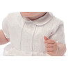 Sarah Louise Ivory Short Sleeved Christening Romper Style 232SZ