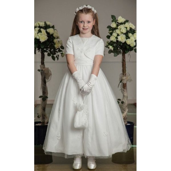 First Communion Dress&Short Sleeve Bolero by Olivia K Style OK296