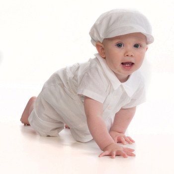 Sarah Louise Boys Christening Romper Style 243Z