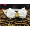Satin Bow Diamanté Buckle Baby Headband Style 375