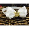 Satin Bow Diamanté Buckle Baby Headband Style 375