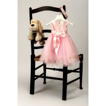 Couche Tot Pink Flower Girls/Special Occasion Dress with Bolero 3561A