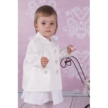  Special Occasions or Casual White Spring Coat for Girls C028