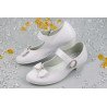 White Leather First Holy Communion Shoes Style 903
