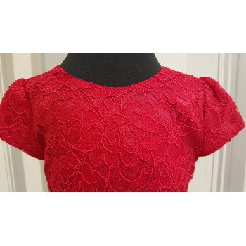 Red Flower Girls Dress by Sevva Style B815