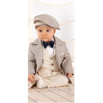 Baby Boys Beige/Ivory Special Occasions Set Style LA006