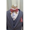 Checkered Red/White Bow Tie and Handkerchiefs Style MC 107