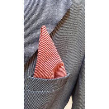 Checkered Red/White Bow Tie and Handkerchiefs Style MC 107