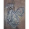 Stylish Blue Cravat with Handkerchiefs c02