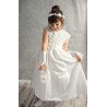 Handmade Communion Crochet Dress Style Satin Flower
