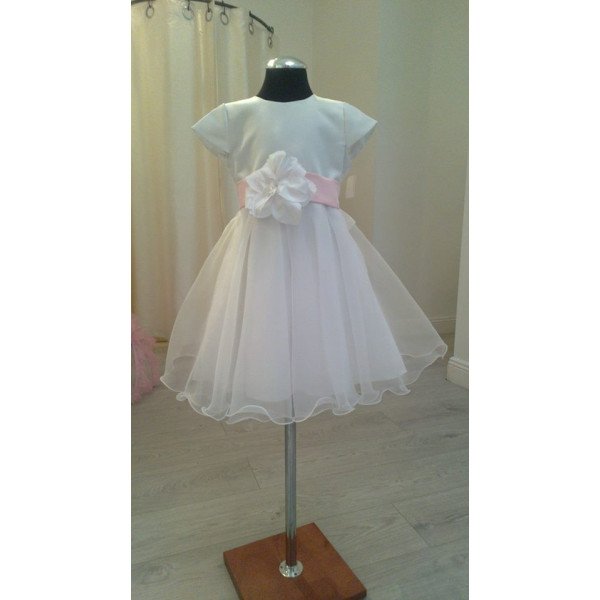 White Satin Flower Girl/Special Occasion Dress style Emi White Satin Flower Girl/Special Occasion Dress style Emi
