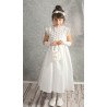 Handmade Communion Crochet Dress Style Satin Flower