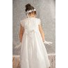 Handmade Communion Crochet Dress Style Satin Flower