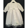 Baby Girls White Christening/Baptism Dress with Bonnet Style PCH-35
