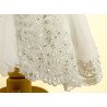 Sarah Louise Ivory Bead and Flower Christening/Special Occasion Dress Style 070012B