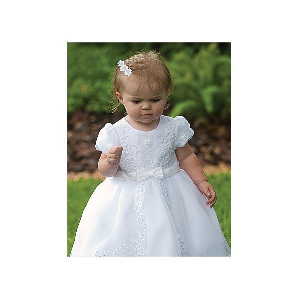Sarah Louise Ivory Bead and Flower Christening/Special Occasion Dress Style 070012B Sarah Louise Ivory Bead and Flower Christening/Special Occasion Dress Style 070012B