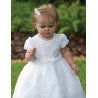 Sarah Louise Ivory Bead and Flower Christening/Special Occasion Dress Style 070012B