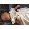 Cream Special Occasion Dress with Burgundy Sash style Dalia