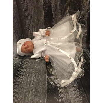 Stunning White Christening/Baptise/Special Occasion Dress with Roses style Bella II