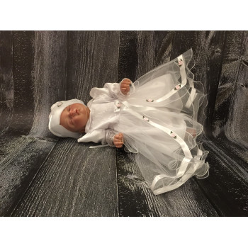 Stunning White Christening/Baptise/Special Occasion Dress with Roses style Bella II