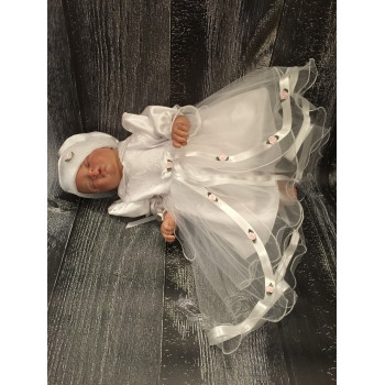 Stunning White Christening/Baptise/Special Occasion Dress with Roses style Bella II