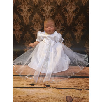 White and Silver Christening/Special Occasion Dress style CH-29