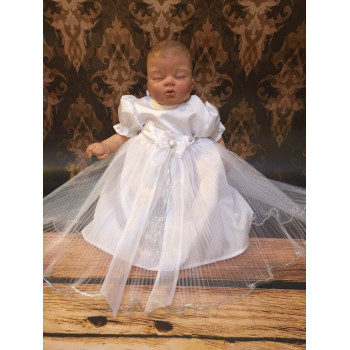 White and Silver Christening/Special Occasion Dress style CH-29
