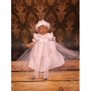 White and Silver Christening/Special Occasion Dress style CH-29