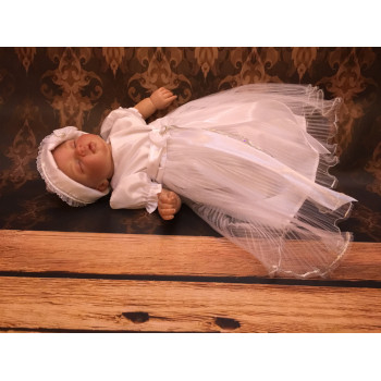 White and Silver Christening/Special Occasion Dress style CH-29