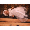 White and Silver Christening/Special Occasion Dress style CH-29