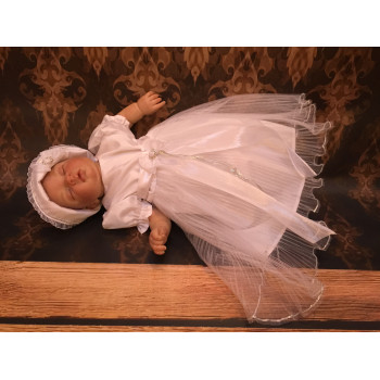 White and Silver Christening/Special Occasion Dress style CH-29