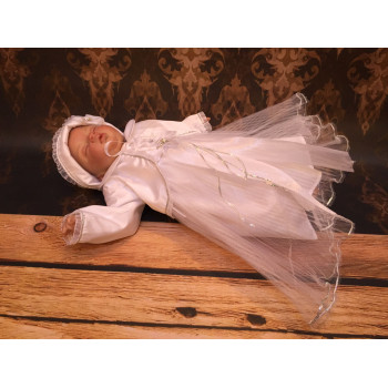White and Silver Christening/Special Occasion Dress style CH-29