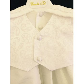 Couche Tot Baby Boys Ivory Christening Romper Style CHR200