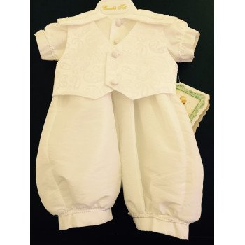 Couche Tot Baby Boys Ivory Christening Romper Style CHR200