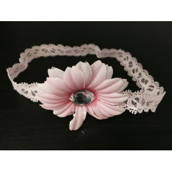 White or Pink Flower Baby Girl Christening/special Occasion Headband 211