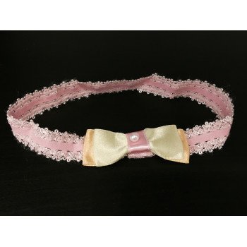 Pretty Headband with Cheerful Yellow Satin Bow op116