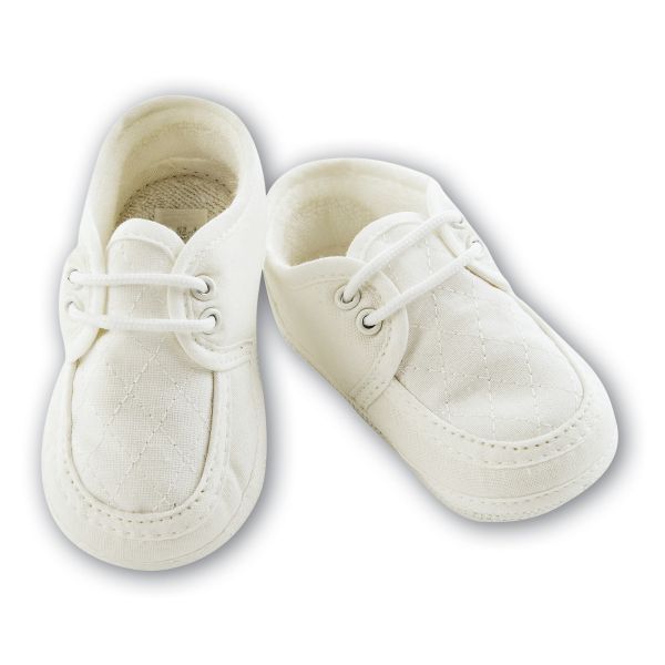 Classic Ivory Baby Boy Christening/Special Occassion Shoes Sarah Louise style 004490BP