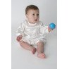 Boys Christening Romper in White BR02